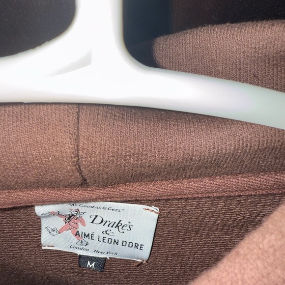 Aime Leon Dore Brown Hoodie with Embroidered Detail - Picture 2 of 3